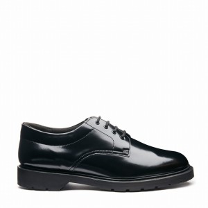 Women Solovair Hi-Shine 4 Eye Gibson Shoes Black | 762-040
