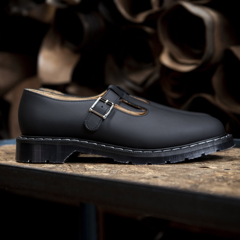 Men Solovair Greasy Mary Jane Shoes Black | S0-393-BG-G-030