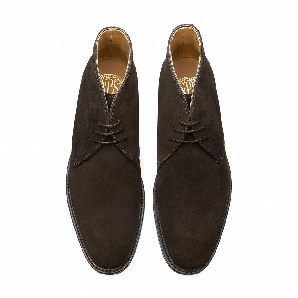 Men Solovair Suede 3 Eye Chukka Boots Brown | 103-BN-SUE-060