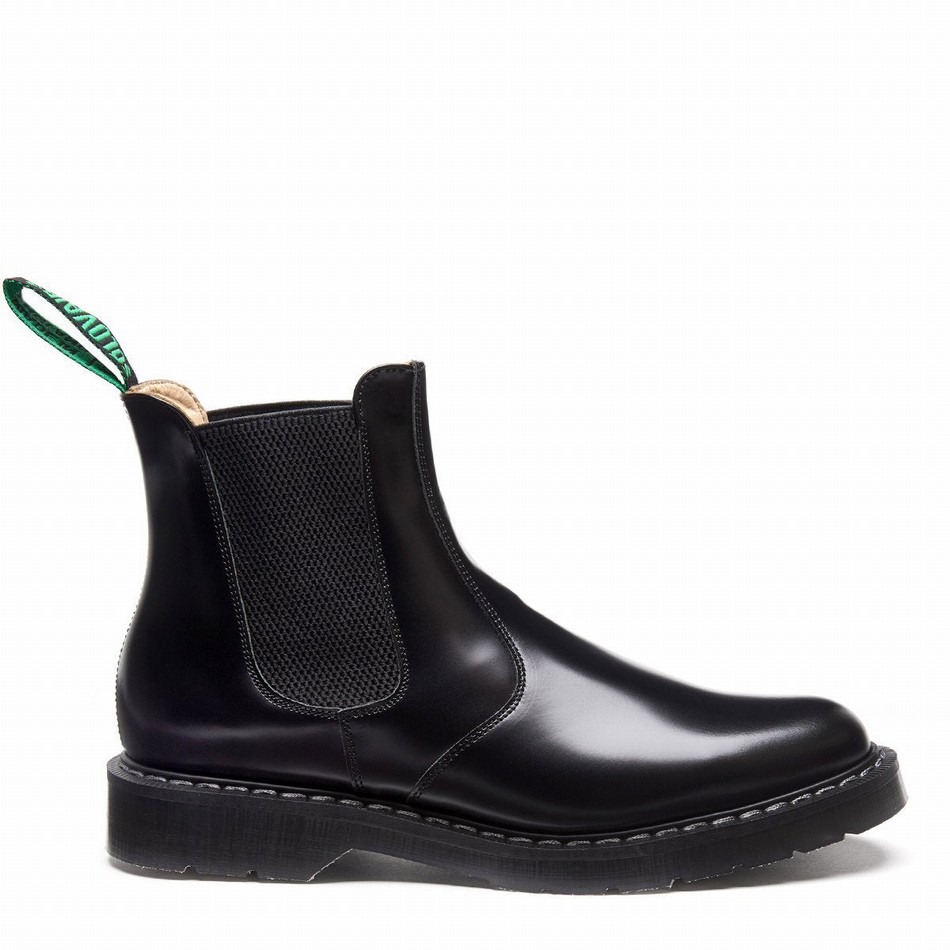 Women Solovair Hi-Shine Dealer Boots Black | S0-900-BK-G-030
