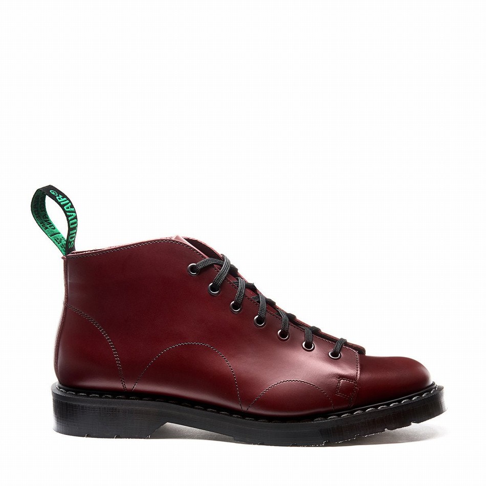 Women Solovair Hi-Shine Monkey Boots Red | S7-116-OX-G-030